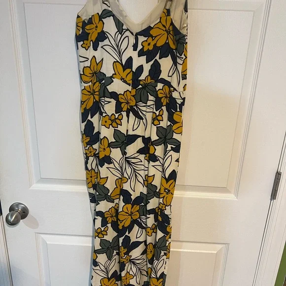 Floral Print Jumpsuit in Blue and Yellow - Picture 2 of 4